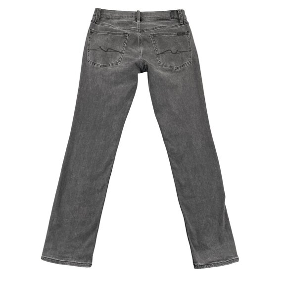 7 for All Mankind Jeans Mens 31 the Straight Gray Mid Rise Denim - Picture 2 of 11
